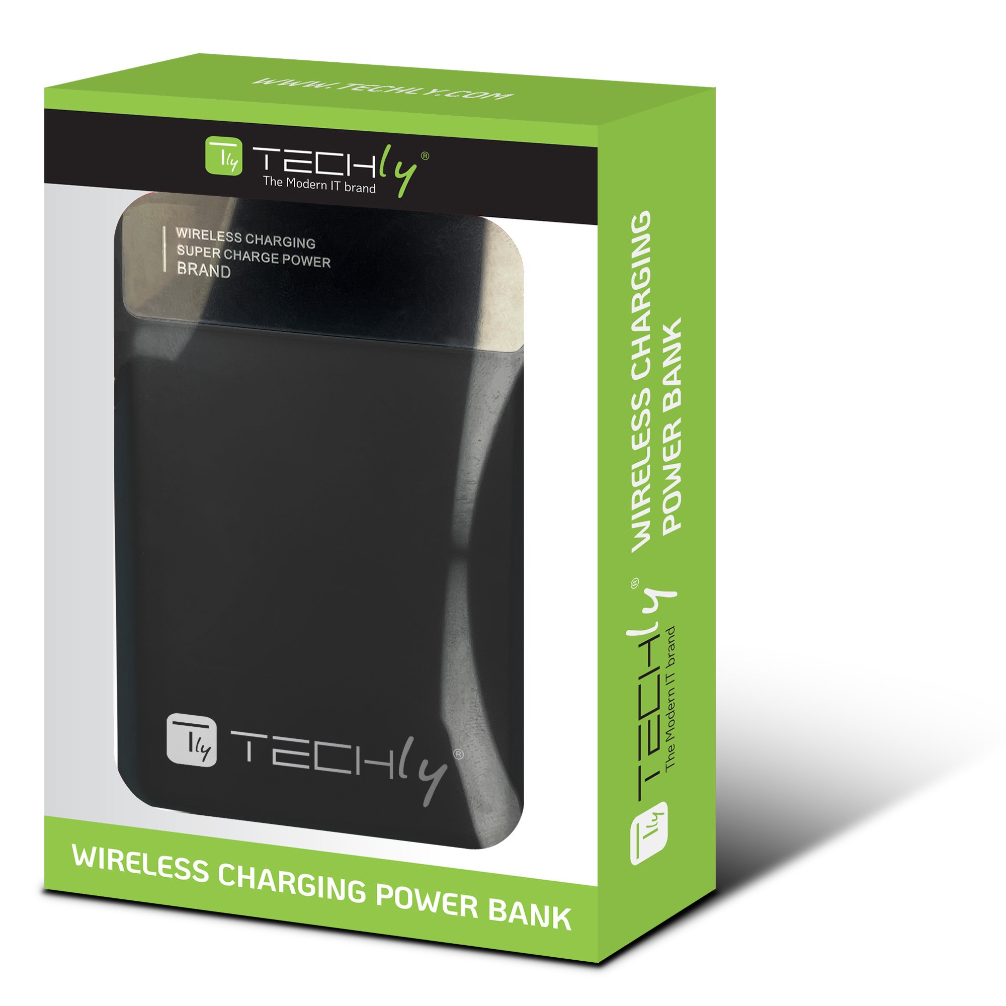 Power Bank Wireless Magnetico 3 in 1 con LED 10.000 mAh 22,5W Nero TECHLY - immagine 2