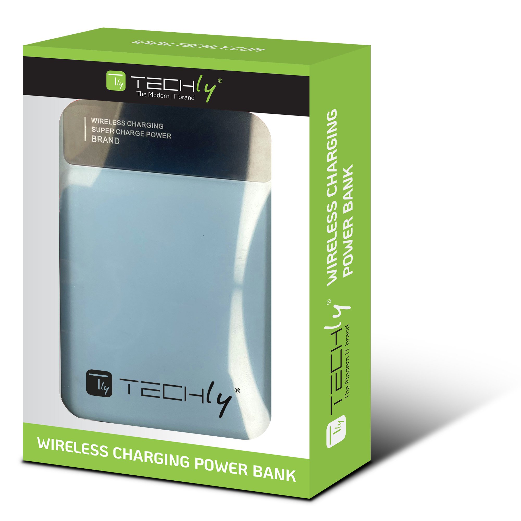 Power Bank Wireless Magnetico 3 in 1 con LED 10.000 mAh 22,5W Azzurro TECHLY - immagine 2