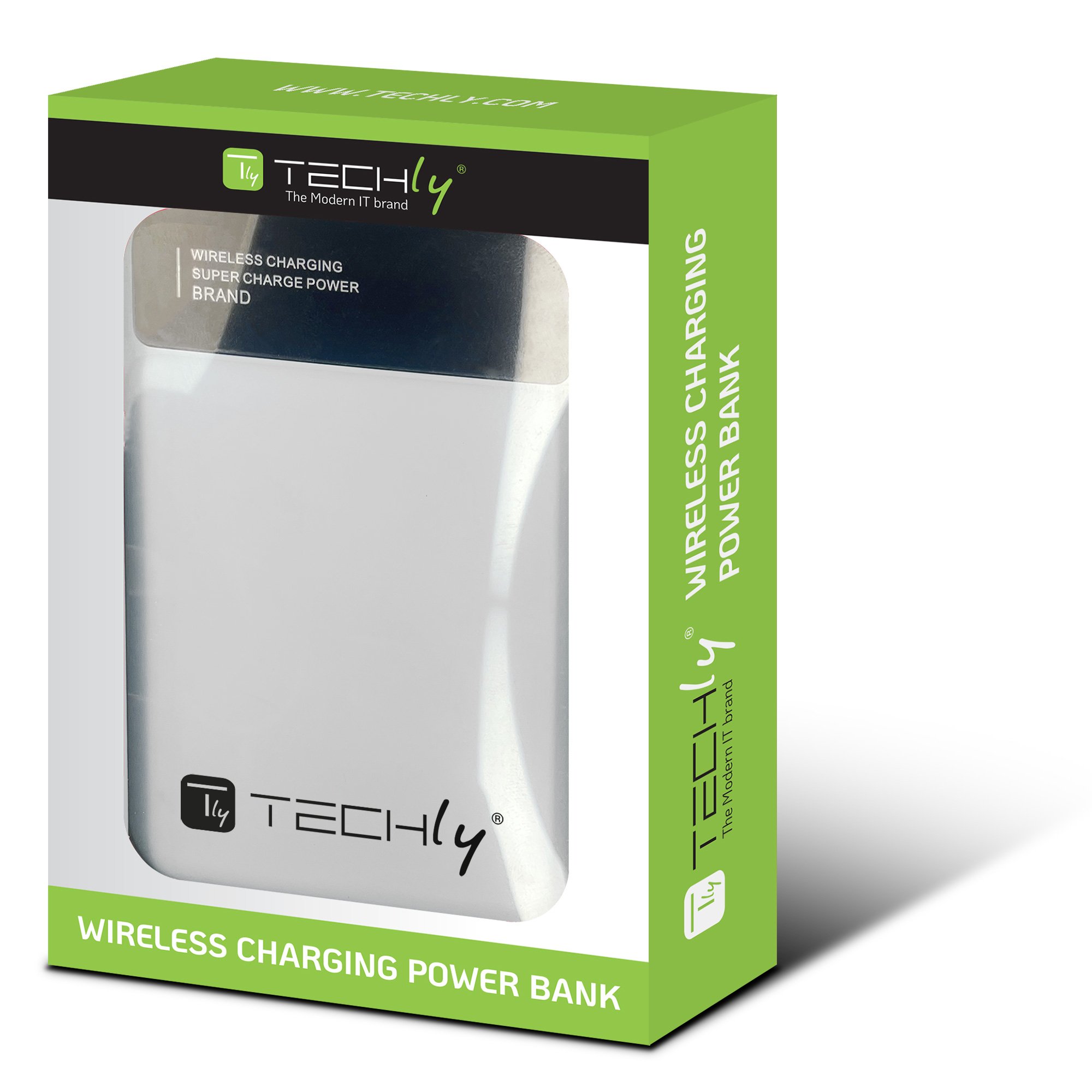 Power Bank Wireless Magnetico 3 in 1 con LED 10.000 mAh 22,5W Bianco TECHLY - immagine 2