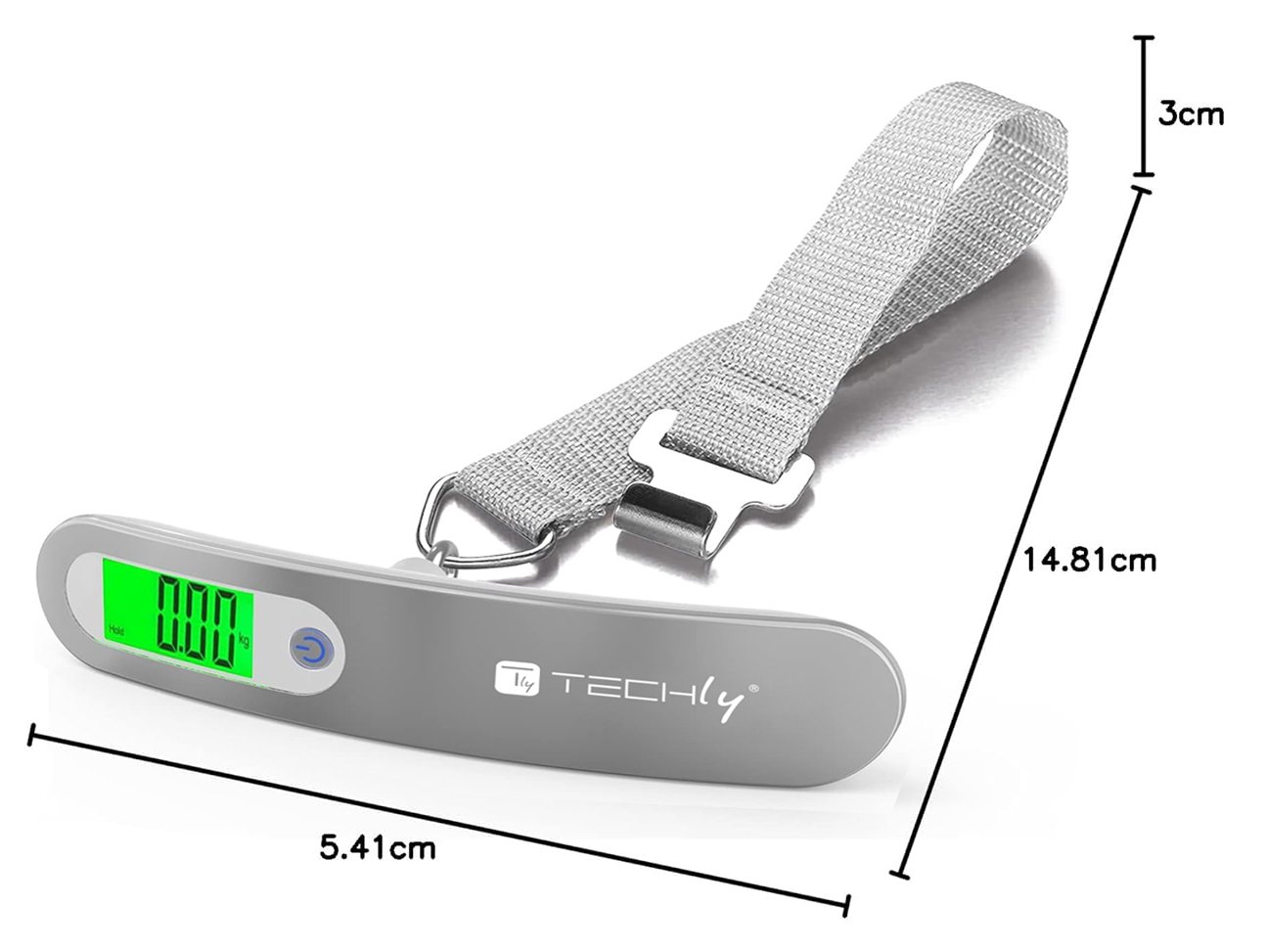 Pesa Valigie Digitale Capacità 50 kg Silver TECHLY - immagine 3