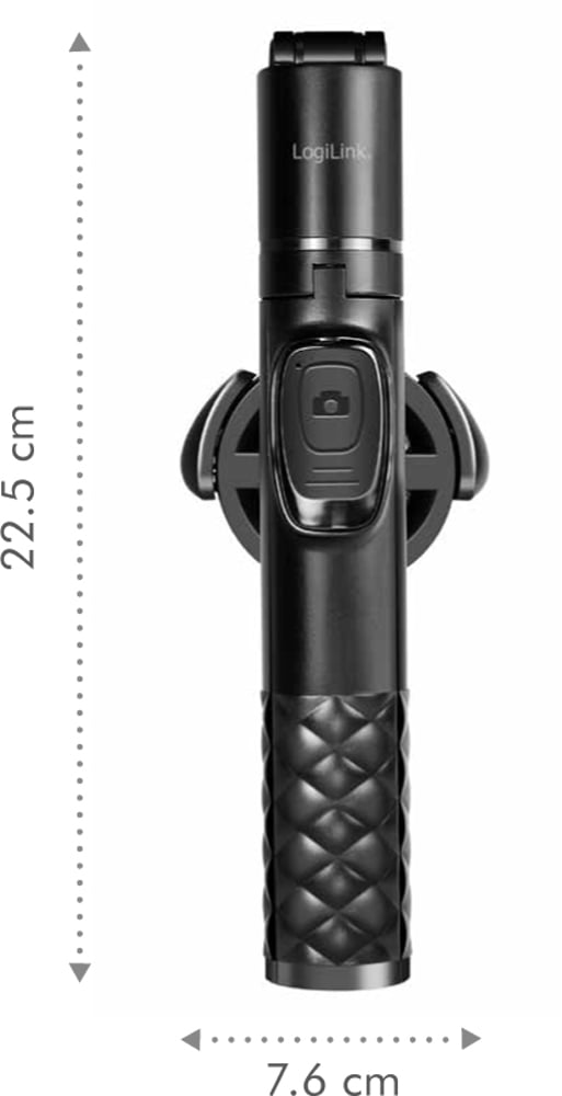 Treppiede Magnetico Estensibile con Telecomando Wireless Selfie Stick per Smartphone LOGILINK - immagine 2