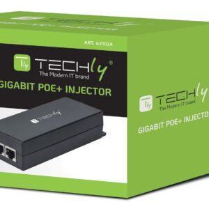 Iniettore Gigabit PoE+ High Power TECHLY