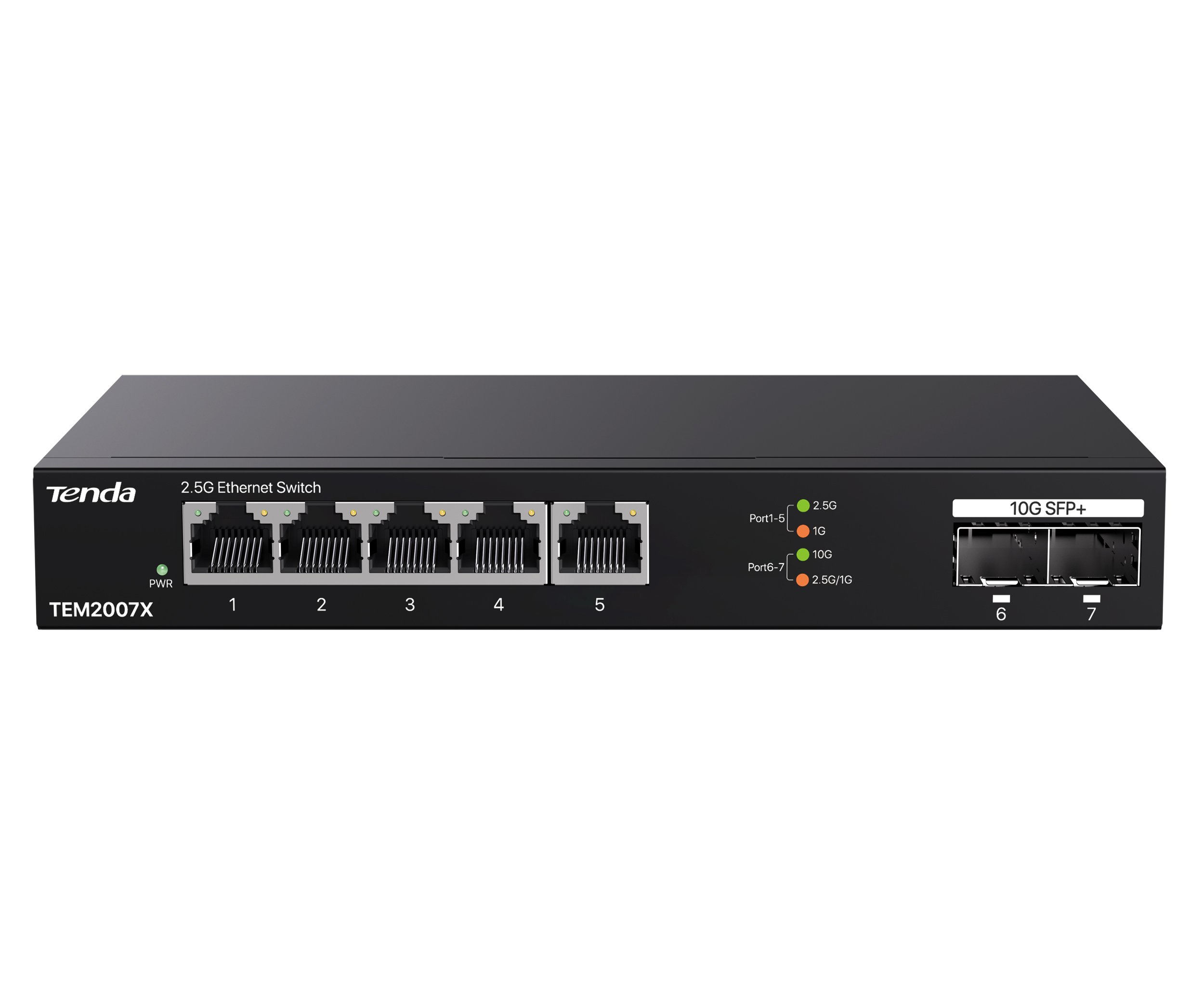 Switch con 5 porte 2.5G Ethernet e 2 slot SFP+ da 10G, TEM2007X TENDA - immagine 2
