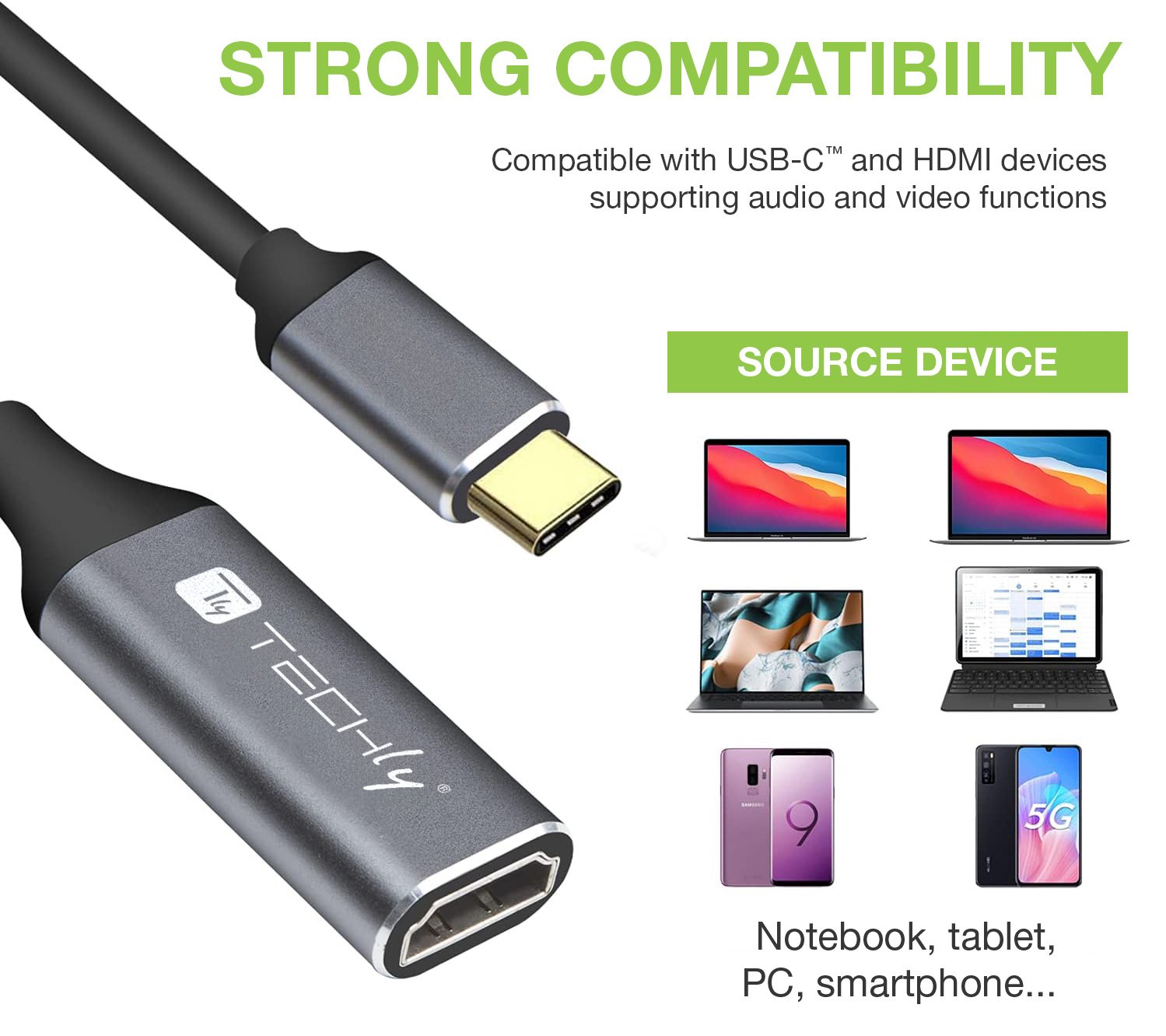 Video Grabber HDMI 4K@30Hz a USB-C™ 3.2 TECHLY - immagine 2