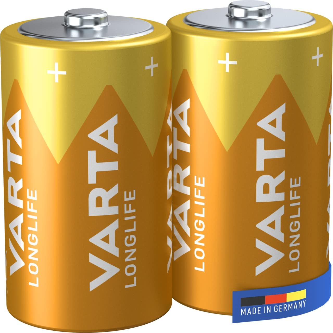 Blister 2 Batterie 1.5V Longlife Alcalina D Torcia VARTA - immagine 2
