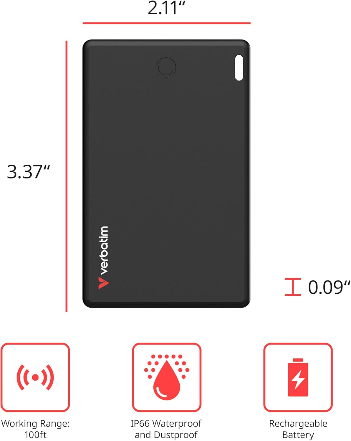 My Finder Cercatore Personale Tracker BT Nero VERBATIM - immagine 3