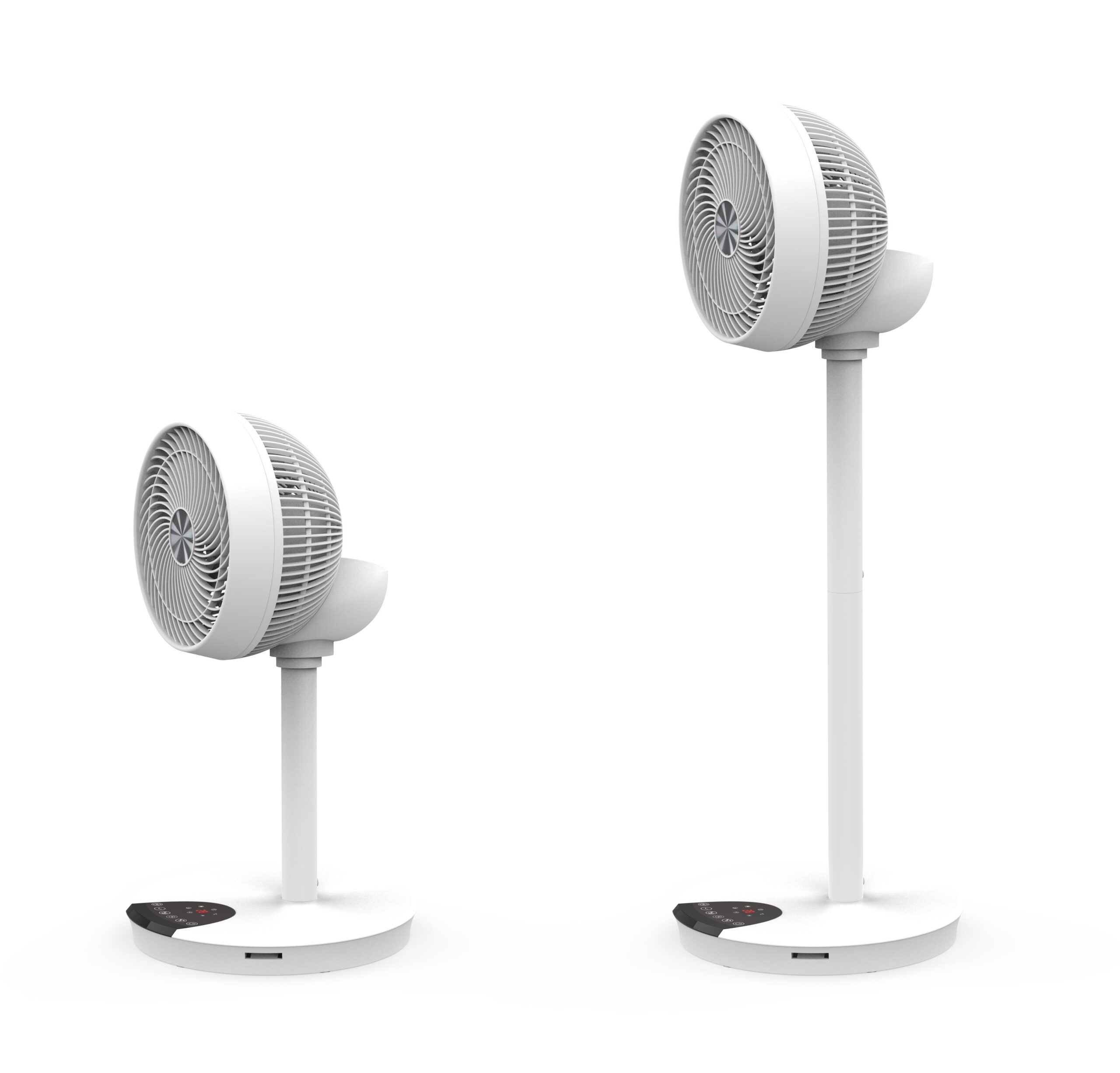 Ventilatore 9'' 2 in 1 con Piantana a 2 Altezze 12 Velocità con Telecomando Oscillazione a 720° e Timer TECHLY - immagine 3