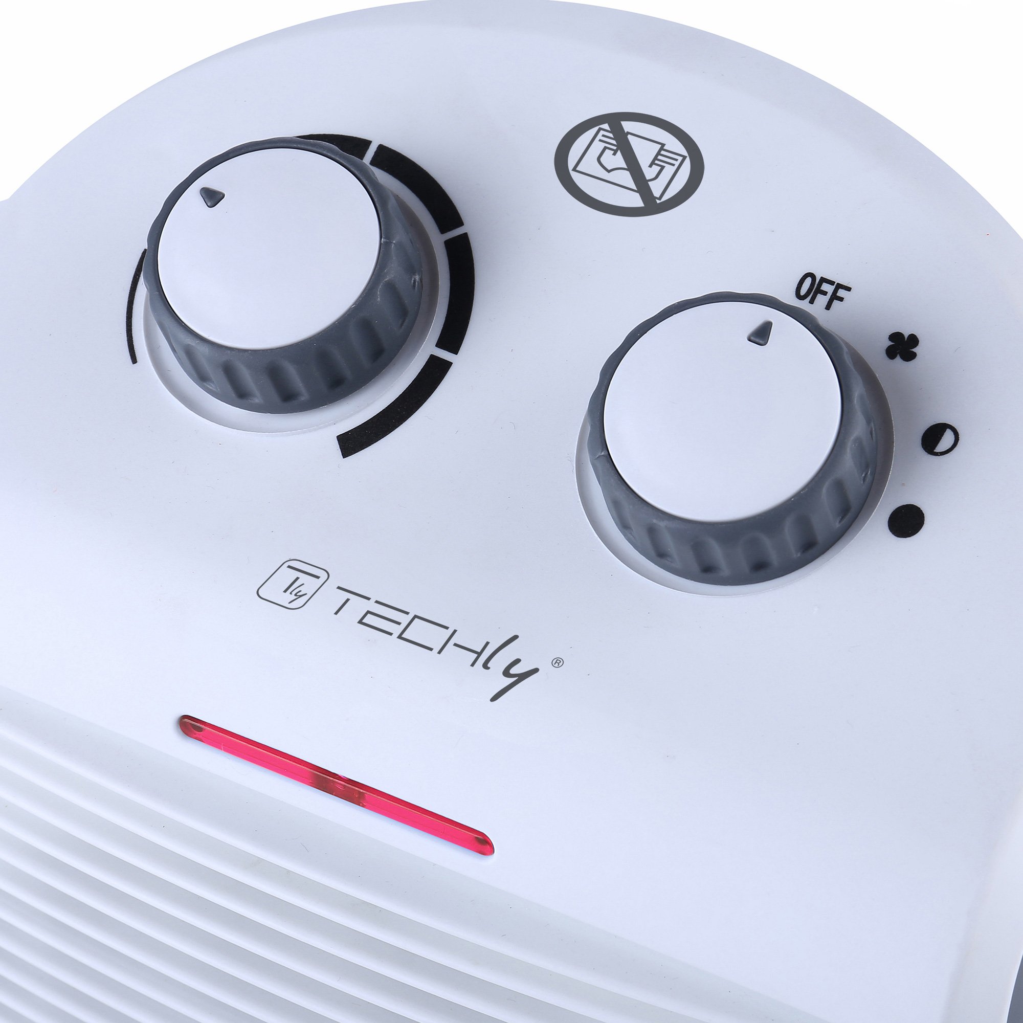 Termoventilatore Portatile 2 Regolazioni di Riscaldamento con Ventilazione IP21 2000W TECHLY - immagine 3