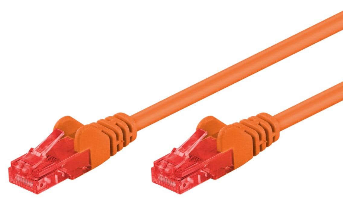 Cavo di rete S/FTP PIMF Cat. 7, 1 metro, cavo patch per Gigabit Ethernet, colore: arancione
