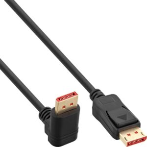 Cavo Audio/Video DisplayPort 1.4 8K M/M Angolato 90&deg; 3m Nero TECHLY