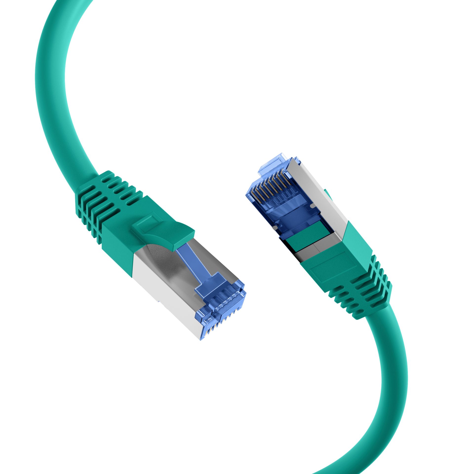 Cavo di Rete Patch in Rame Cat.6A S/FTP TPE Cat.7 Ultraflex Verde 0,15m OEM - immagine 2