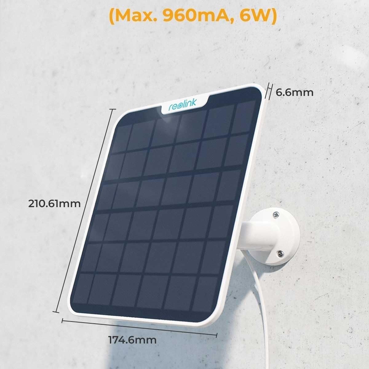 Pannello Solare 6W USB-C™ per Telecamera a Batteria da Esterno, SP2-W REOLINK - immagine 2