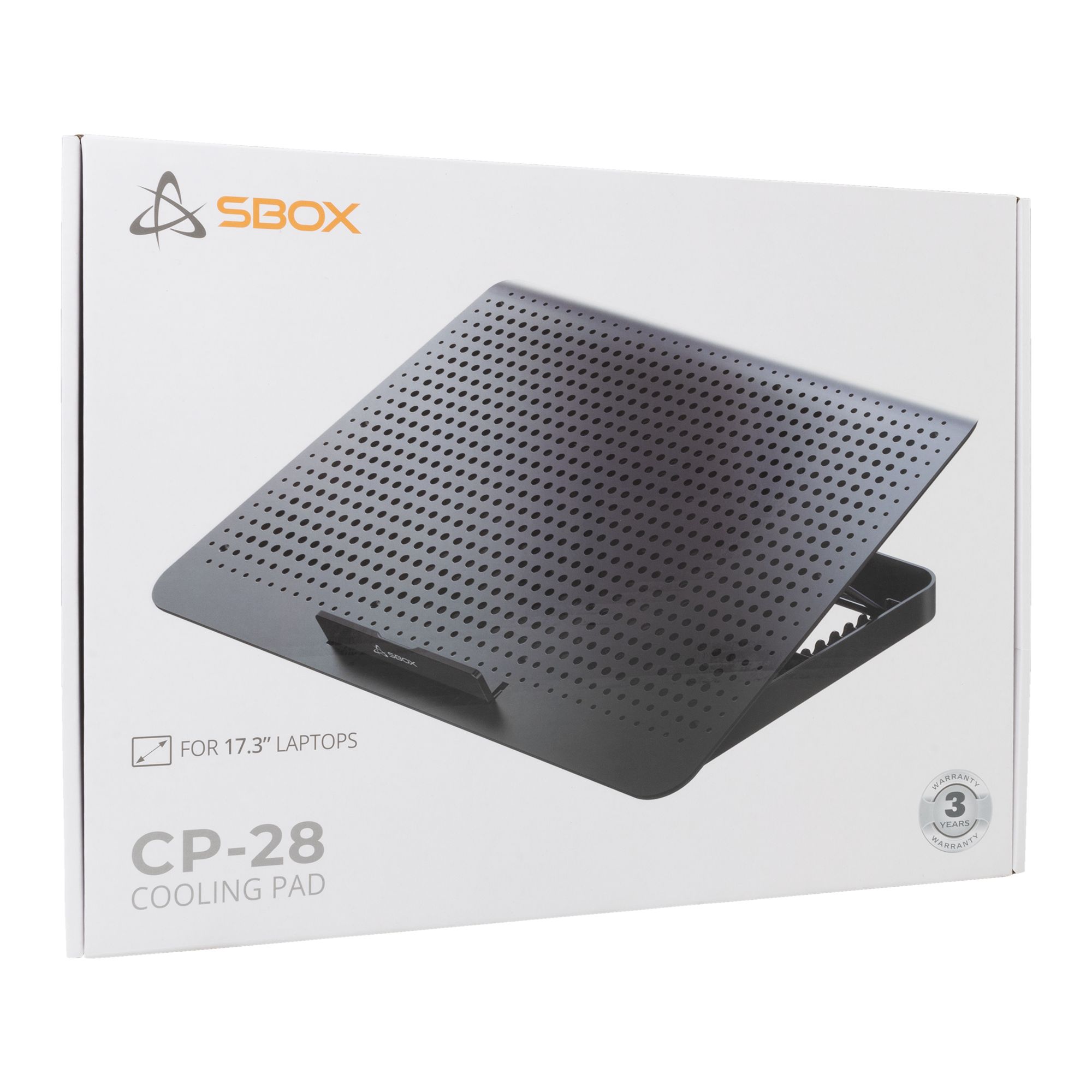 Supporto di Raffreddamento per Notebook fino a 17,3'' con 8 Regolazioni di Altezza e 2 Porte USB, CP-28 SBOX - immagine 2
