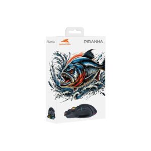Mouse Ottico USB Gaming 7200 Dpi Retroilluminazione LED RGB Nero, PIRANHA BARACUDA