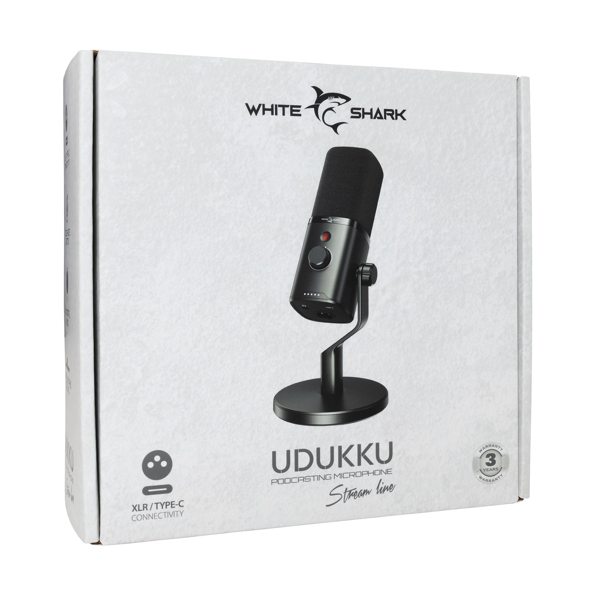 Microfono Dinamico USB-C™ Cardioide, UDUKKU WHITE SHARK - immagine 2