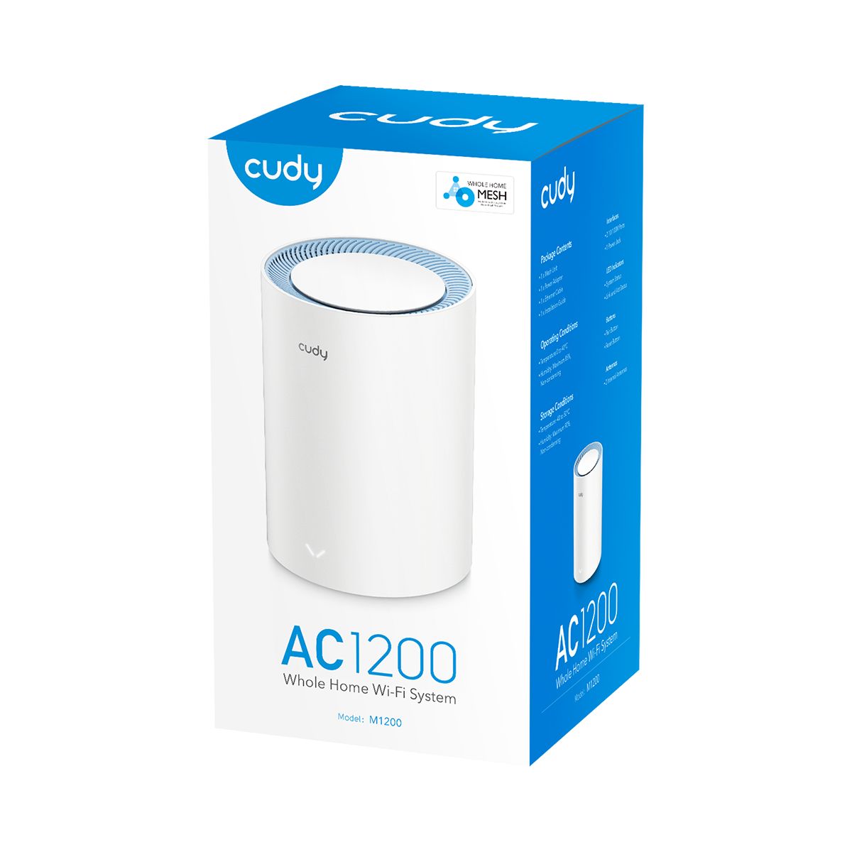 Sistema Wi-Fi Mesh AC1200 Dual Band per Tutta la Casa, M1200 1pz CUDY - immagine 2