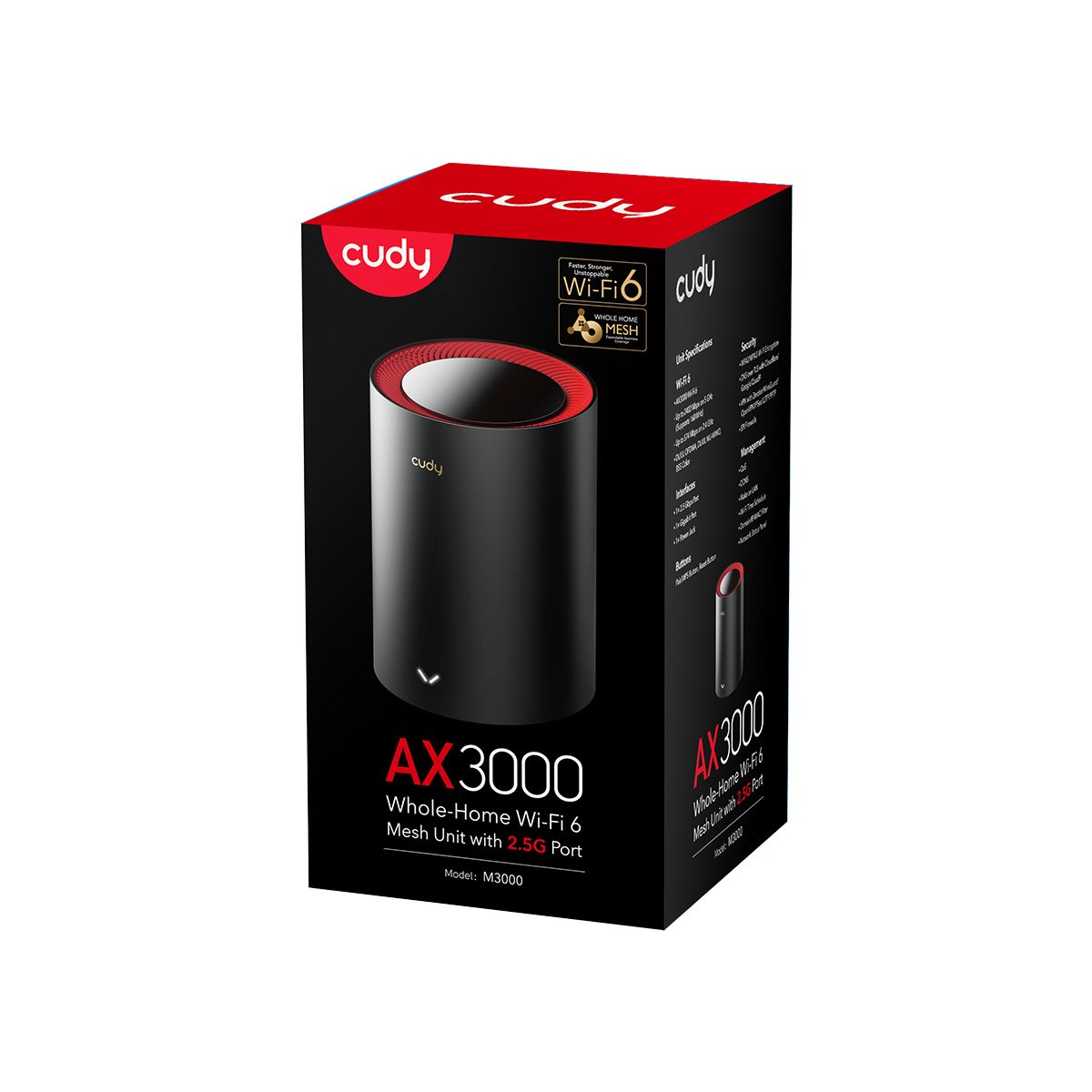 Sistema Wi-Fi 6 Mesh AX3000 2.5G Dual Band, M3000 1pz CUDY - immagine 2