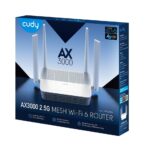 Mesh Router Wi-Fi 6 AX3000 Dual Band 2,5 Gbps WAN, WR3000H CUDY