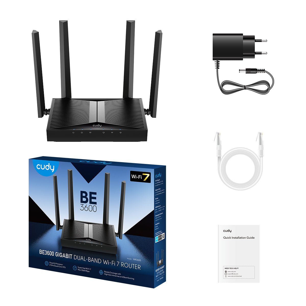 Router Gigabit Wi-Fi 7, WR3600 CUDY - immagine 2