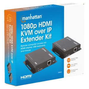 Kit Extender HDMI KVM Over IP 1080p fino a 120m MANHATTAN