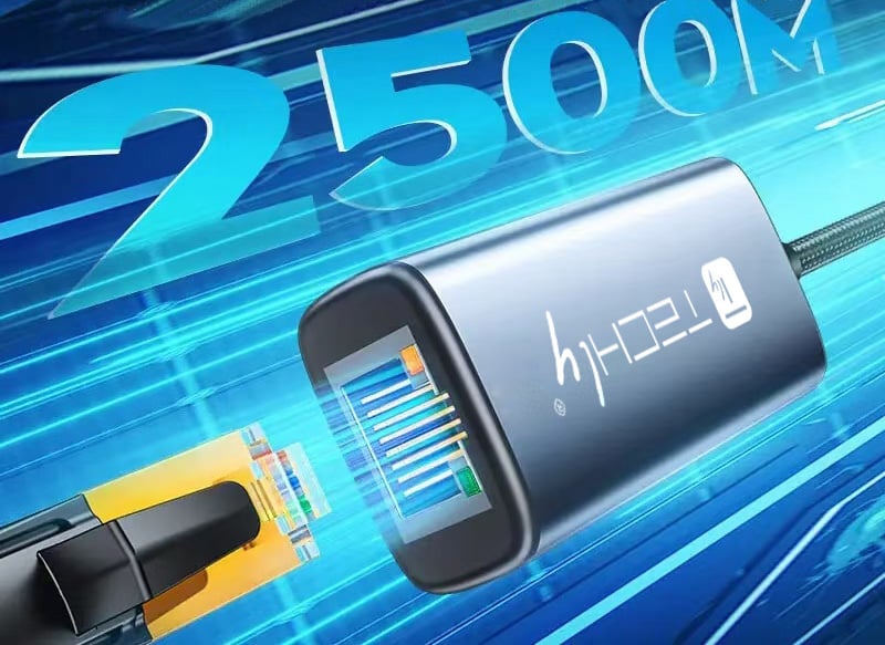 Adattatore Convertitore USB-C™ 3.2 a RJ45 2.5 Gigabit Ethernet TECHLY - immagine 2