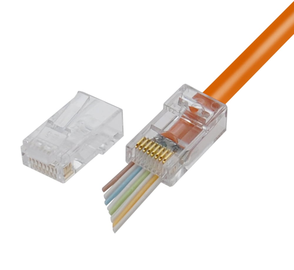 Confezione 100 Plug modulari RJ45 Passanti Cat6 UTP TECHLY PROFESSIONAL - immagine 2