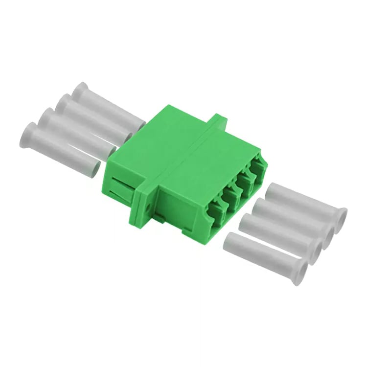 Adattatore Quadruplo LC/APC Monomodale Manicotto in Ceramica SC Duplex Verde OEM - immagine 2