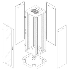 Armadio Rack NextGen 19'' 600x600 42U Grigio INTELLINET