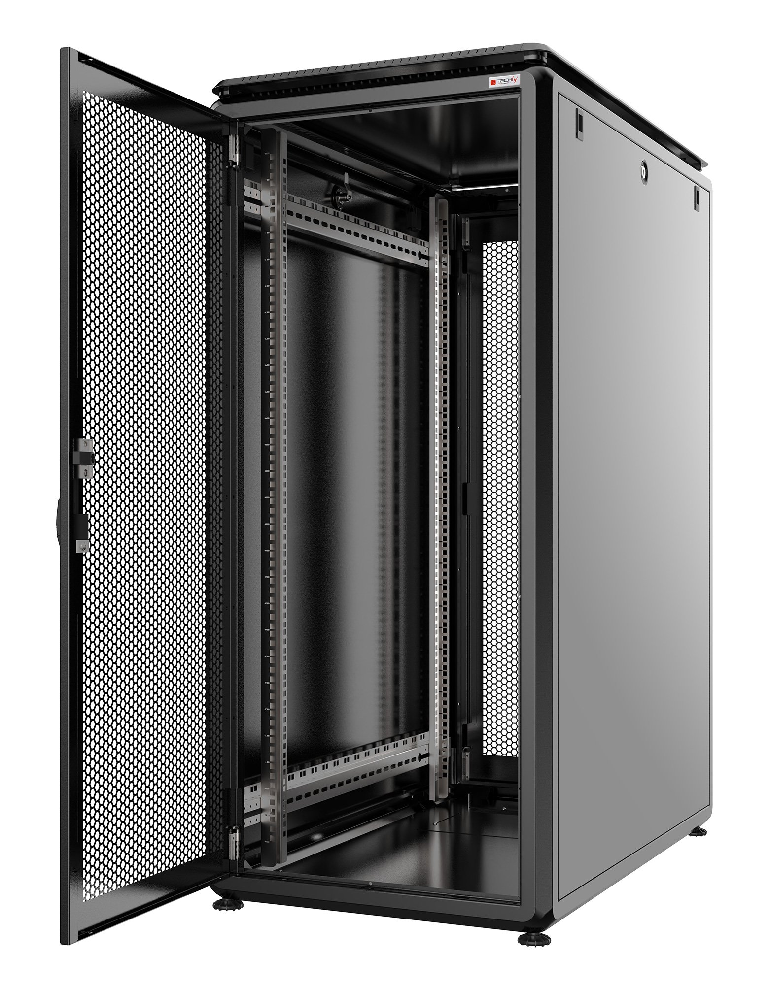 Armadio Server Rack 19'' 800x1200 42U Nero Porta Grigliata serie Evolution Ventilato TECHLY PROFESSIONAL - immagine 2