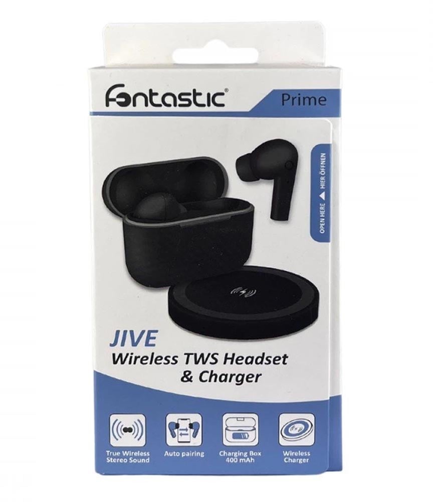 Cuffie Auricolari TWS Jive con Custodia di Ricarica USB-C™ e Pad Caricatore a Induzione Nero FONTASTIC - immagine 2