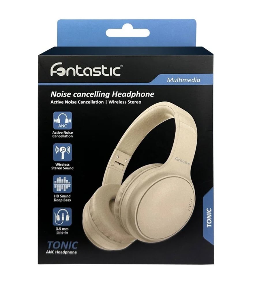 Cuffie Stereo Wireless Pieghevole con Microfono Tonic Beige FONTASTIC - immagine 2