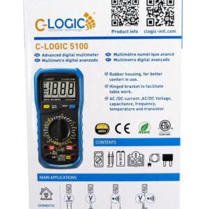 Multimetro Digitale 2000 Counts CLOGIC5100CBINT C-LOGIC