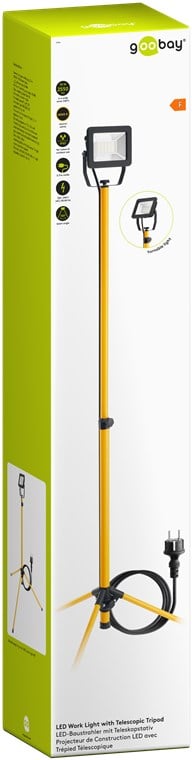Faretto da Costruzione a LED con Treppiede Telescopico 30W GOOBAY - immagine 2