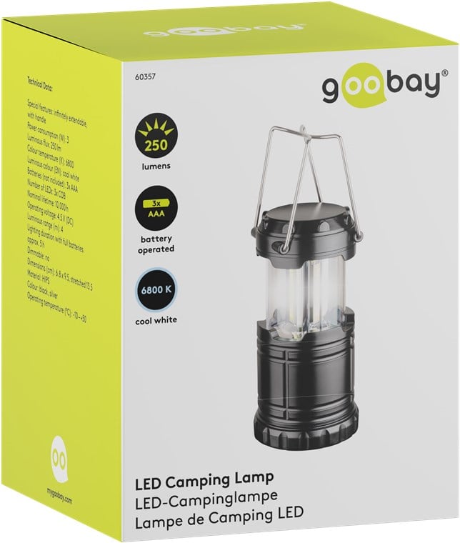 Lampada da Campeggio a LED ad Alta Luminosità 250lm GOOBAY - immagine 2