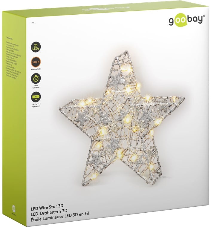 Lampada Stella Batteria: Luce Decorativa e Pratica GOOBAY - immagine 2