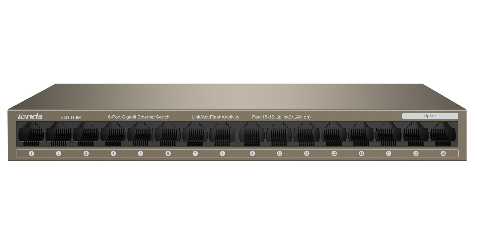 Switch 16 porte Gigabit Ethernet 2000Mbps, TEG1016M TENDA - immagine 2