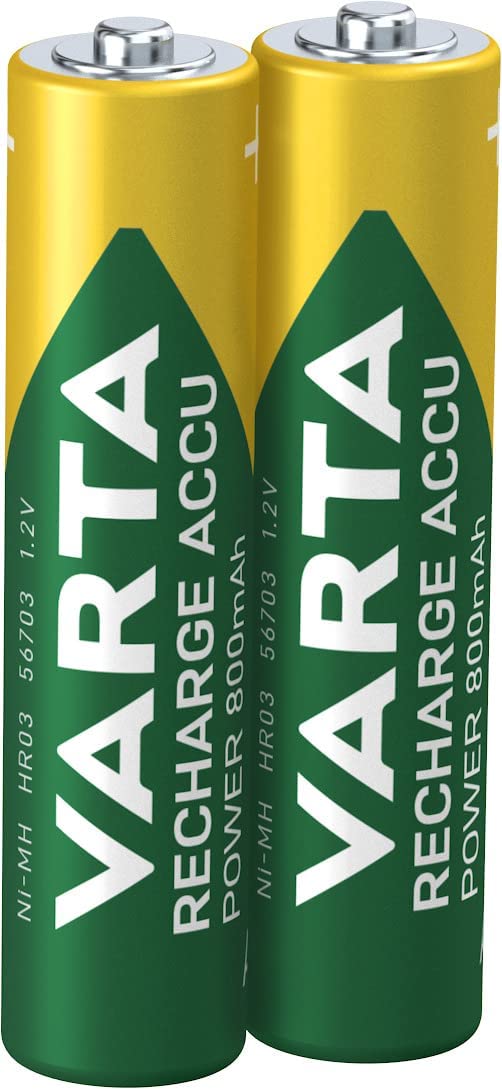 Blister 2 Batterie Ricaricabili Mini Stilo AAA 800 mAh VARTA - immagine 2