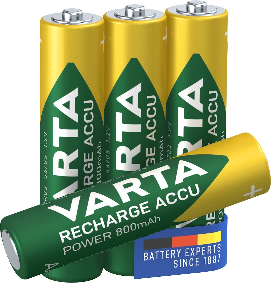 Blister 4 Batterie Ricaricabili Mini Stilo AAA 800 mAh VARTA - immagine 2