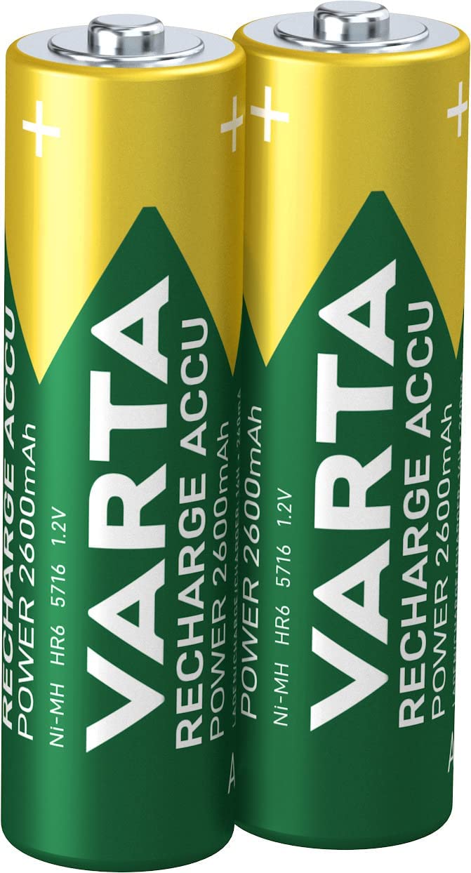 Blister 2 Batterie Ricaricabili Stilo AA 2600 mAh VARTA - immagine 2