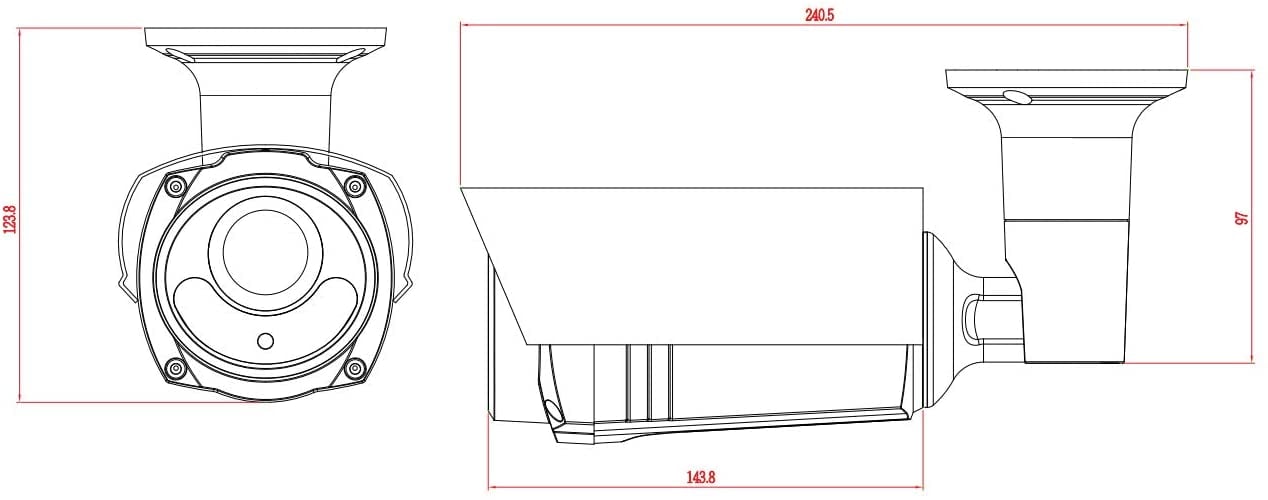 Telecamera CCTV da Soffitto Parete Quadribrid 5Mp 4K IP66 con Zoom Motorizzato, DGC5646 AVTECH - immagine 2