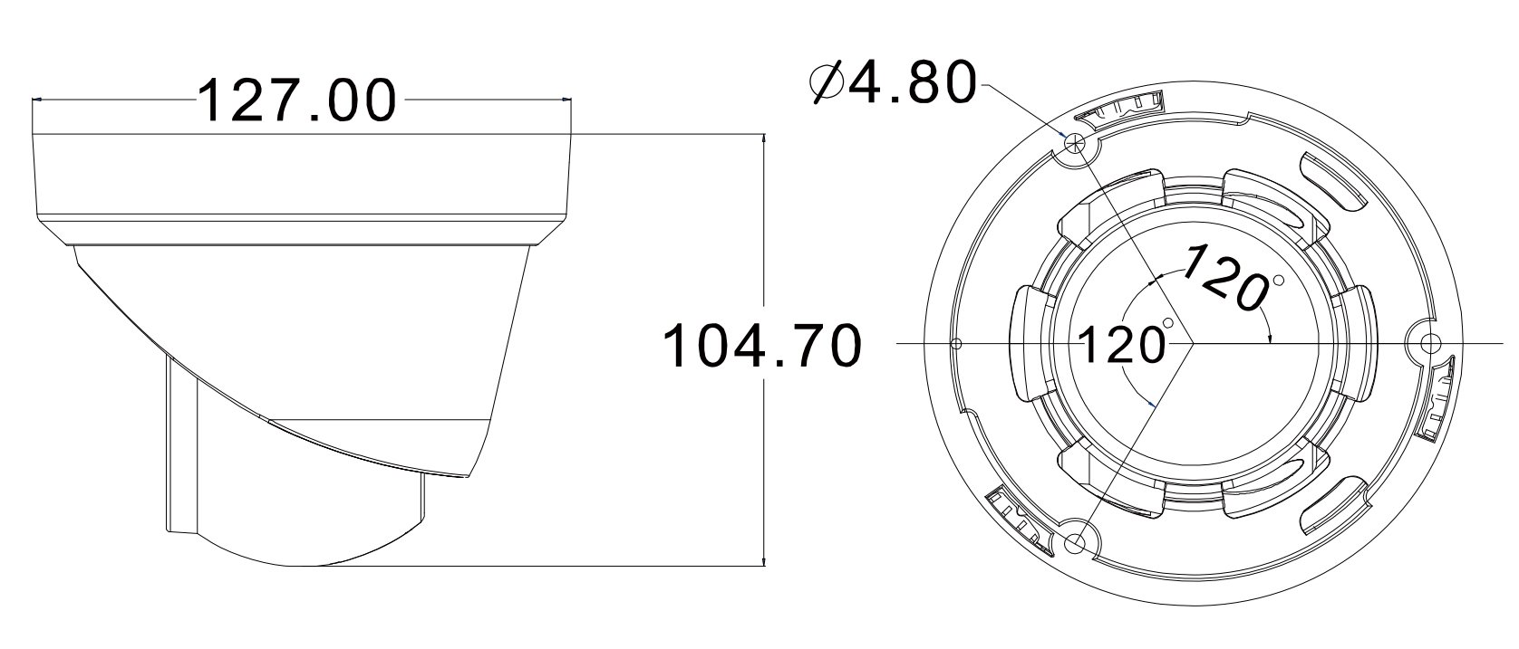 Telecamera IP Dome H.265 IR da 5 MP Starlight Rilevamento Basato su AI, DGM5216SVATP AVTECH - immagine 2
