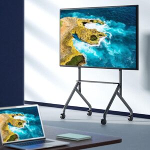 Supporto Mobile da Pavimento Multifunzione per TV LCD/LED/Plasma 65-100'' Nero TECHLY
