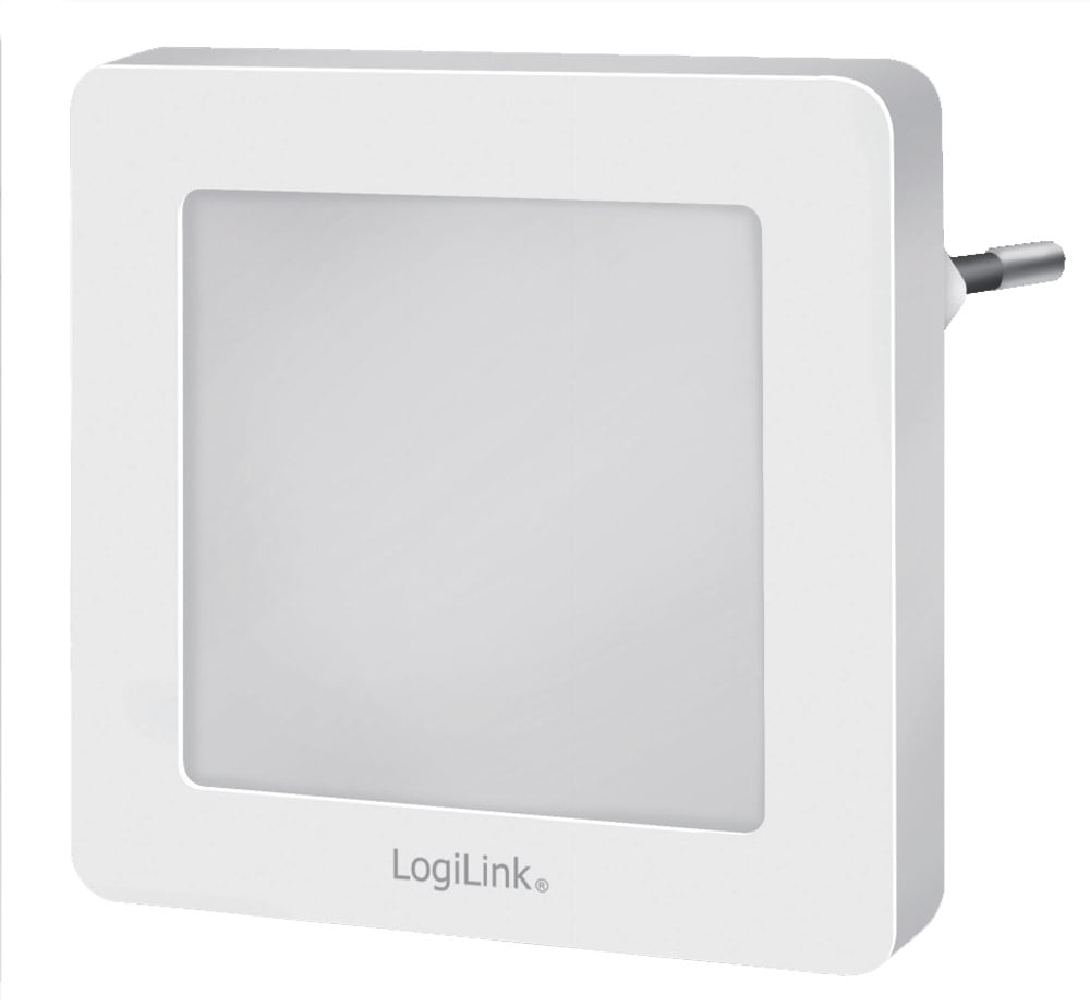 Luce Notturna LED Quadrata con Sensore Crepuscolare Bianco Caldo LOGILINK - immagine 2