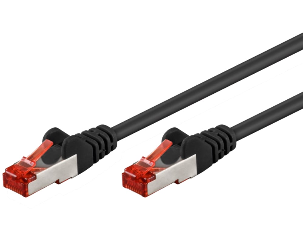 Cavo di rete Patch in rame Cat. 6 Nero SFTP LSZH 0,25m GOOBAY - immagine 2