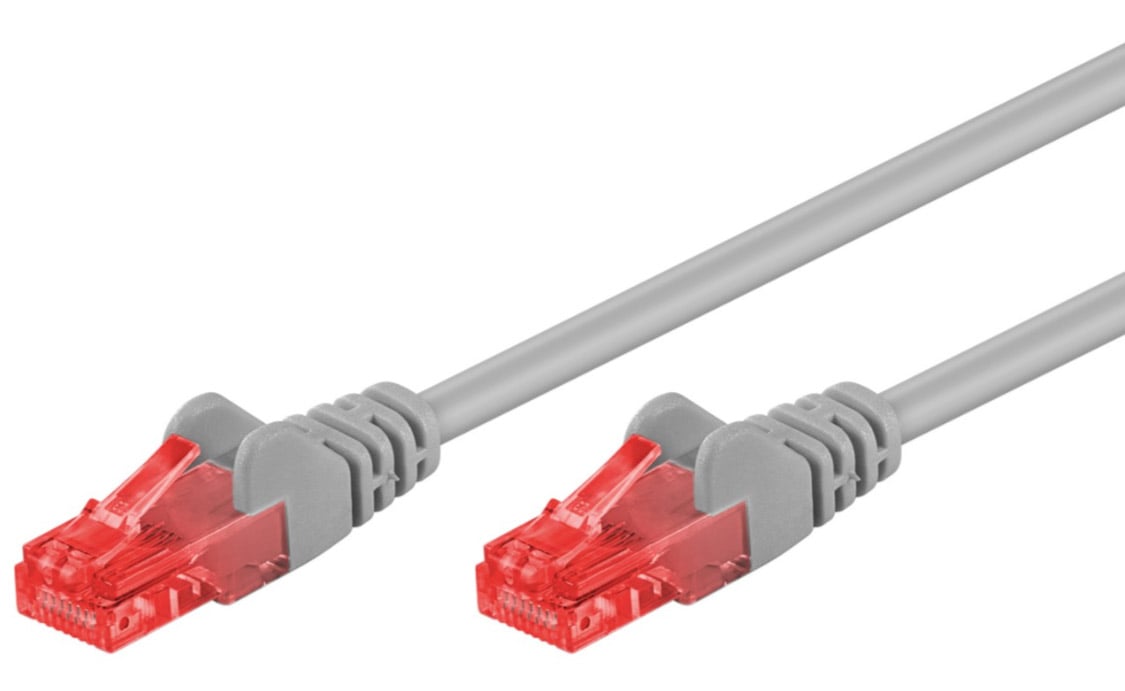 Cavo di Rete Patch in Rame Cat.6 Grigio U/UTP LSZH 0,5m GOOBAY - immagine 2