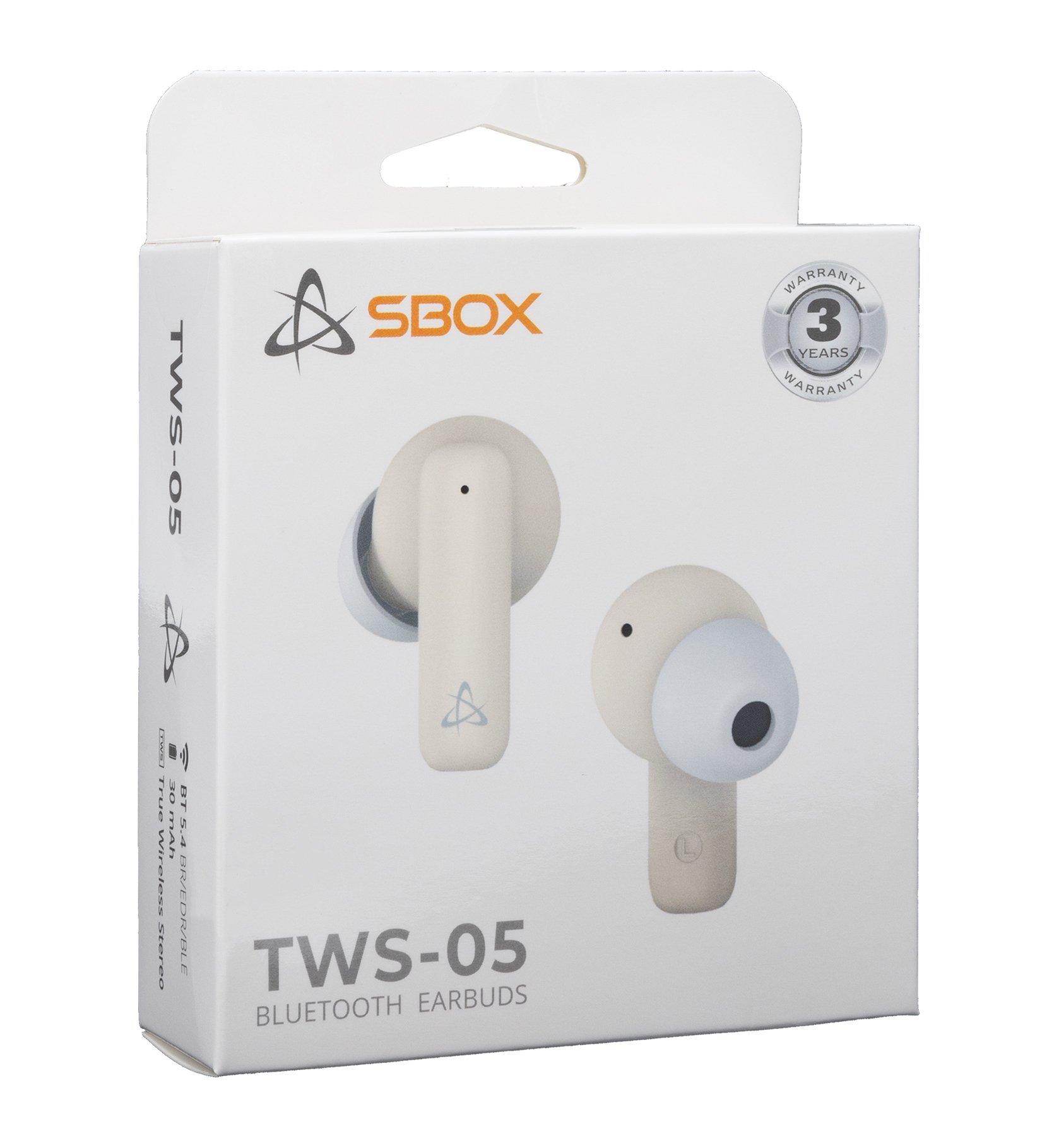Auricolari Bluetooth v5.4 con Custodia di Ricarica EB-TWS05 Beige SBOX - immagine 2