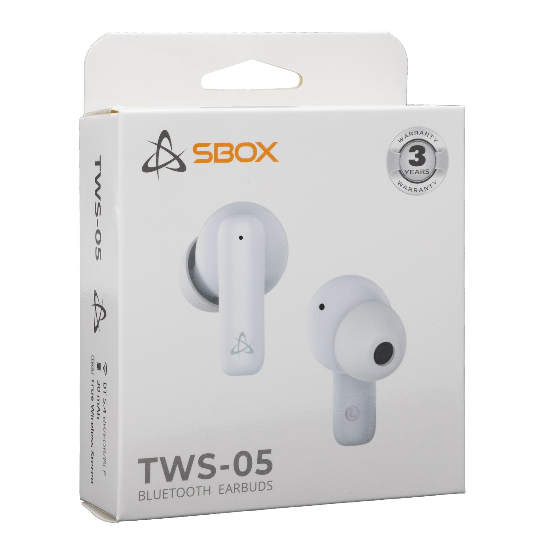 Auricolari Bluetooth v5.4 con Custodia di Ricarica EB-TWS05 Bianco SBOX - immagine 2