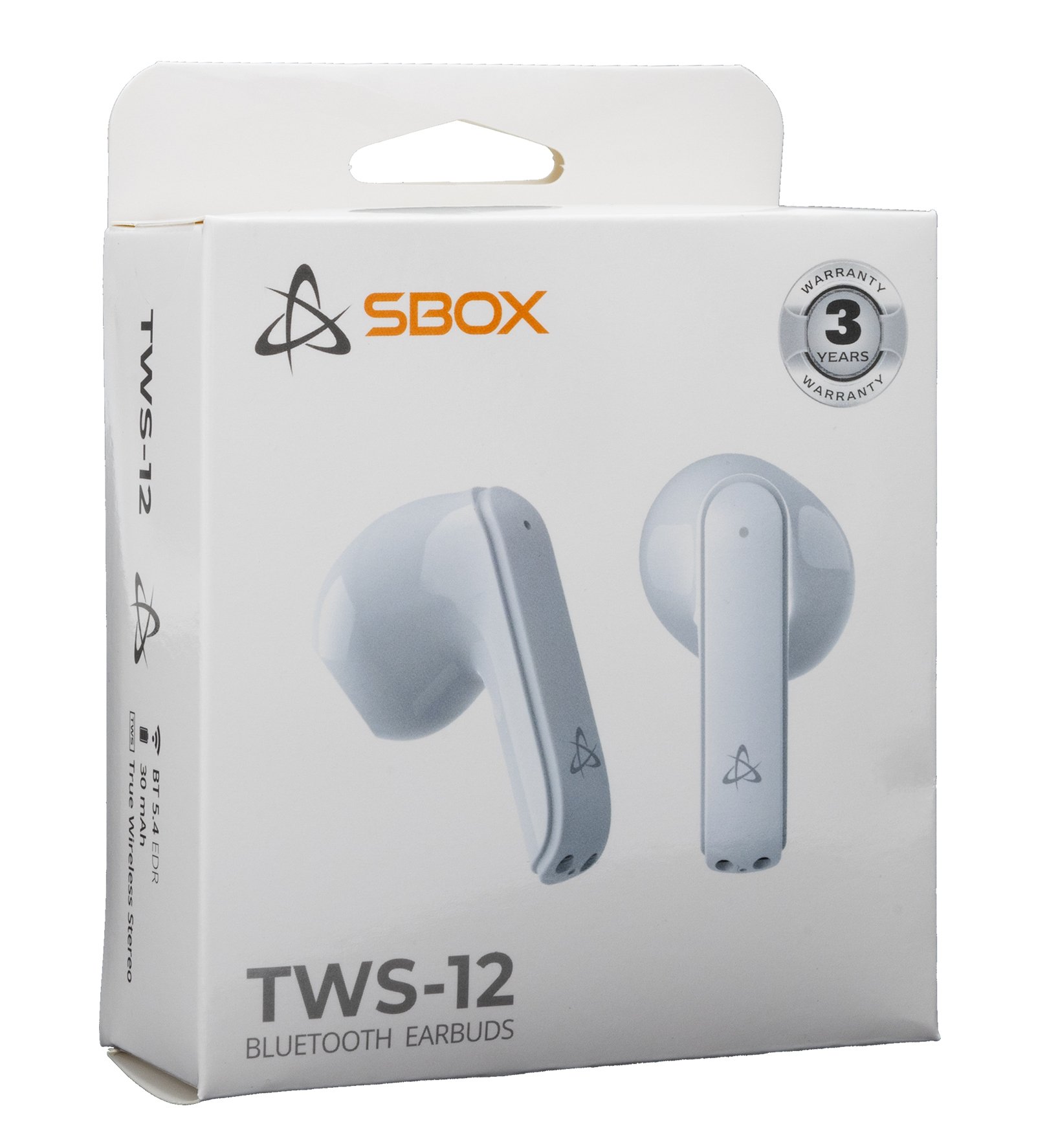 Cuffie Auricolari con Microfono Bluetooth EB-TWS12 Bianco SBOX - immagine 2