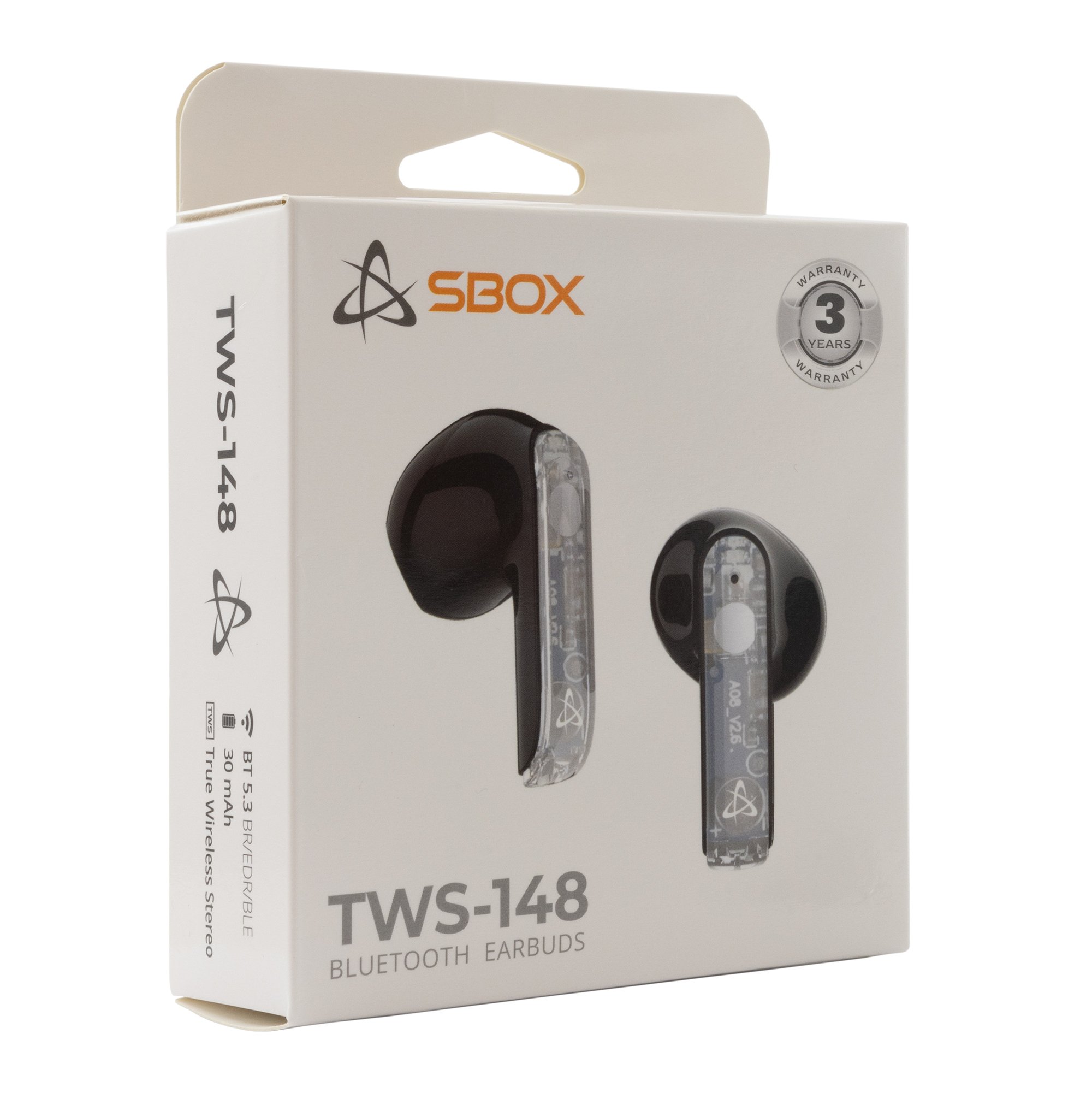 Cuffie Auricolari Bluetooth con Microfono EB-TWS148 Nero SBOX - immagine 2