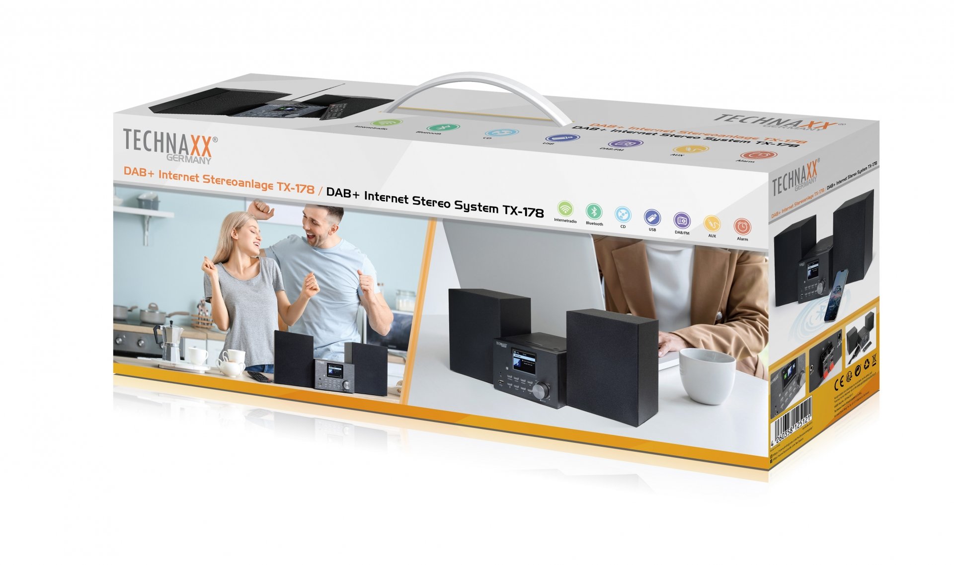 DAB+ Internet Stereo Bluetooth V5.0 Lettore CD MP3, TX-178 TECHNAXX - immagine 2